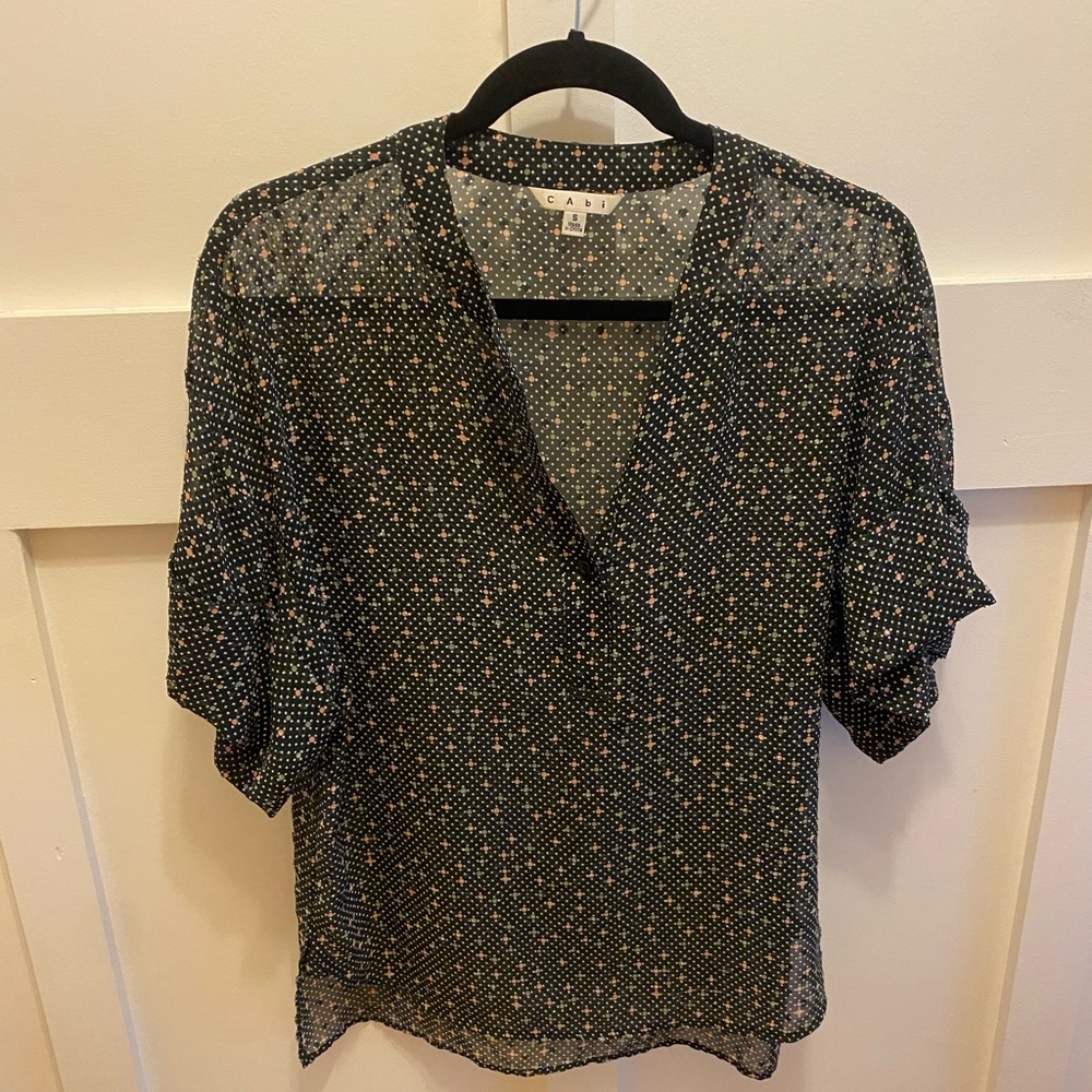 Shear dotted blouse
